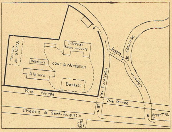 Plan du centre Larmarque en 1946